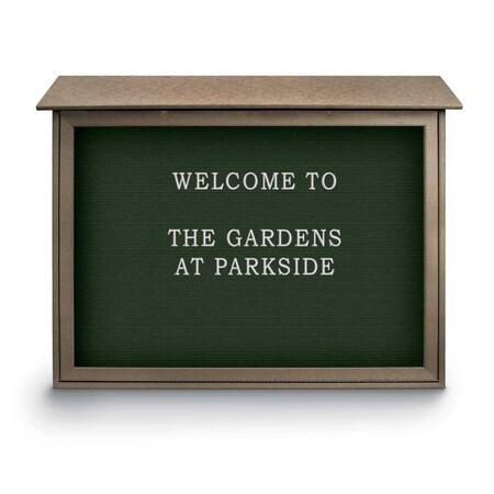 United Visual Products Indoor Enclosed Combo Board, 48"x36", White Frame/Black Porc & Apricot UVCB4836W-BLKPORC-APRICOT